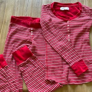 Victoria Secret Red Striped Pajama Set